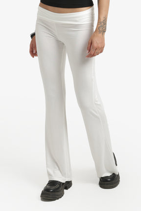 Elastic Waist Flare Pants