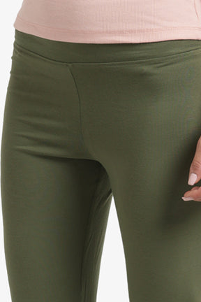 Elastic Waist Flare Pants