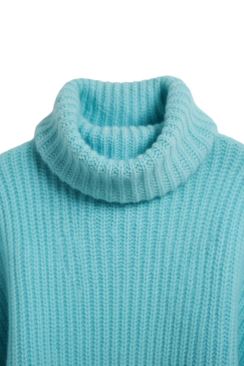 Cropped Cowl Neck Pullover