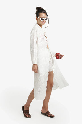 Self Patterned Beach Kimono