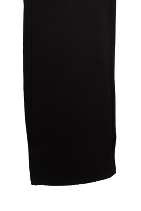 Black Cotton Blend Pants
