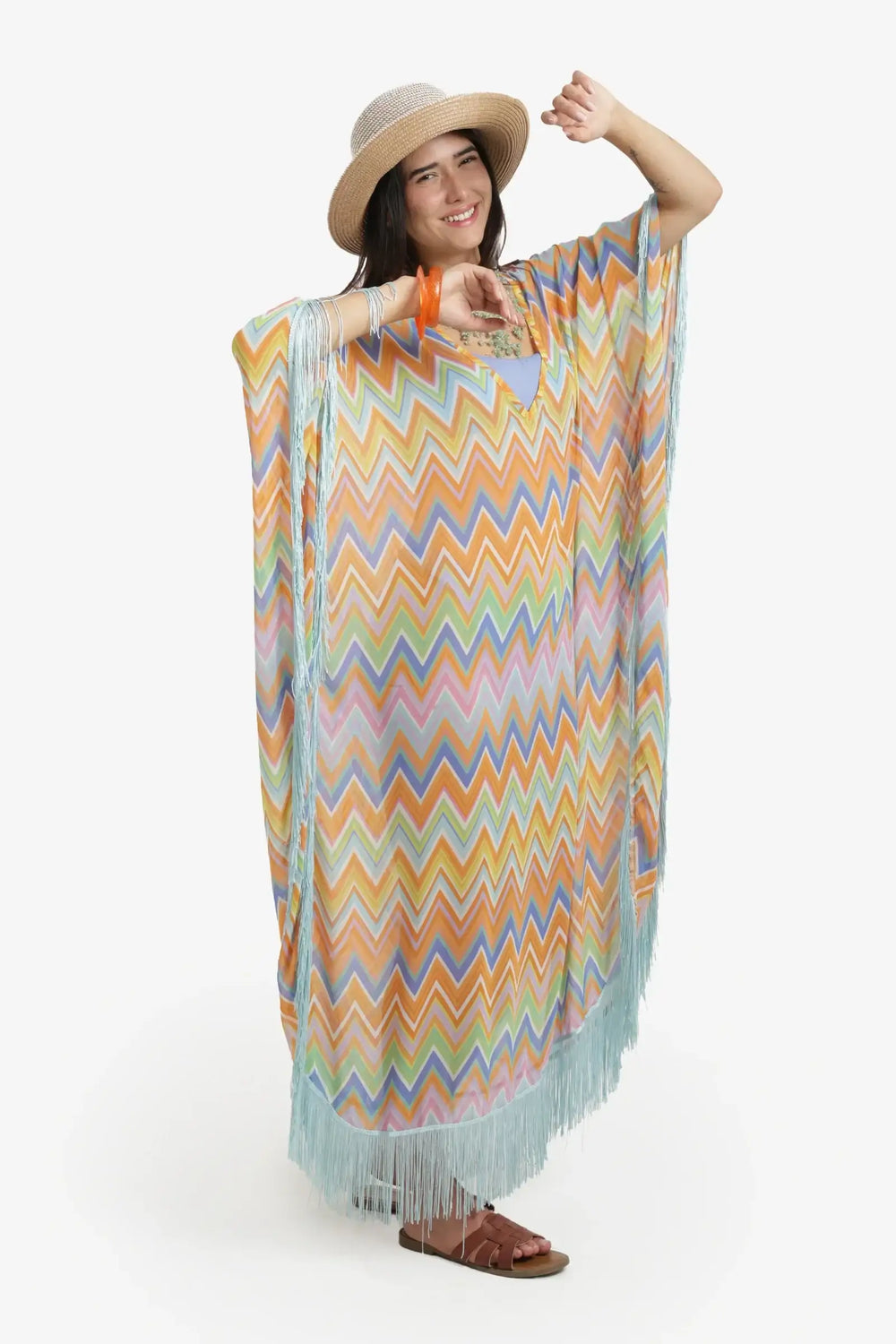 Relaxed Zigzag Beach Dress