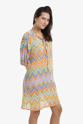 Breezy Zigzag Beach Dress