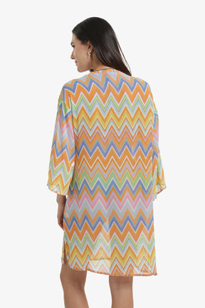 Breezy Zigzag Beach Dress