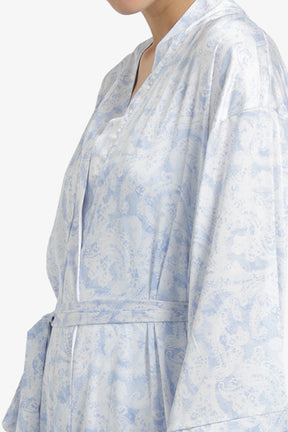 Printed Midi Satin Robe