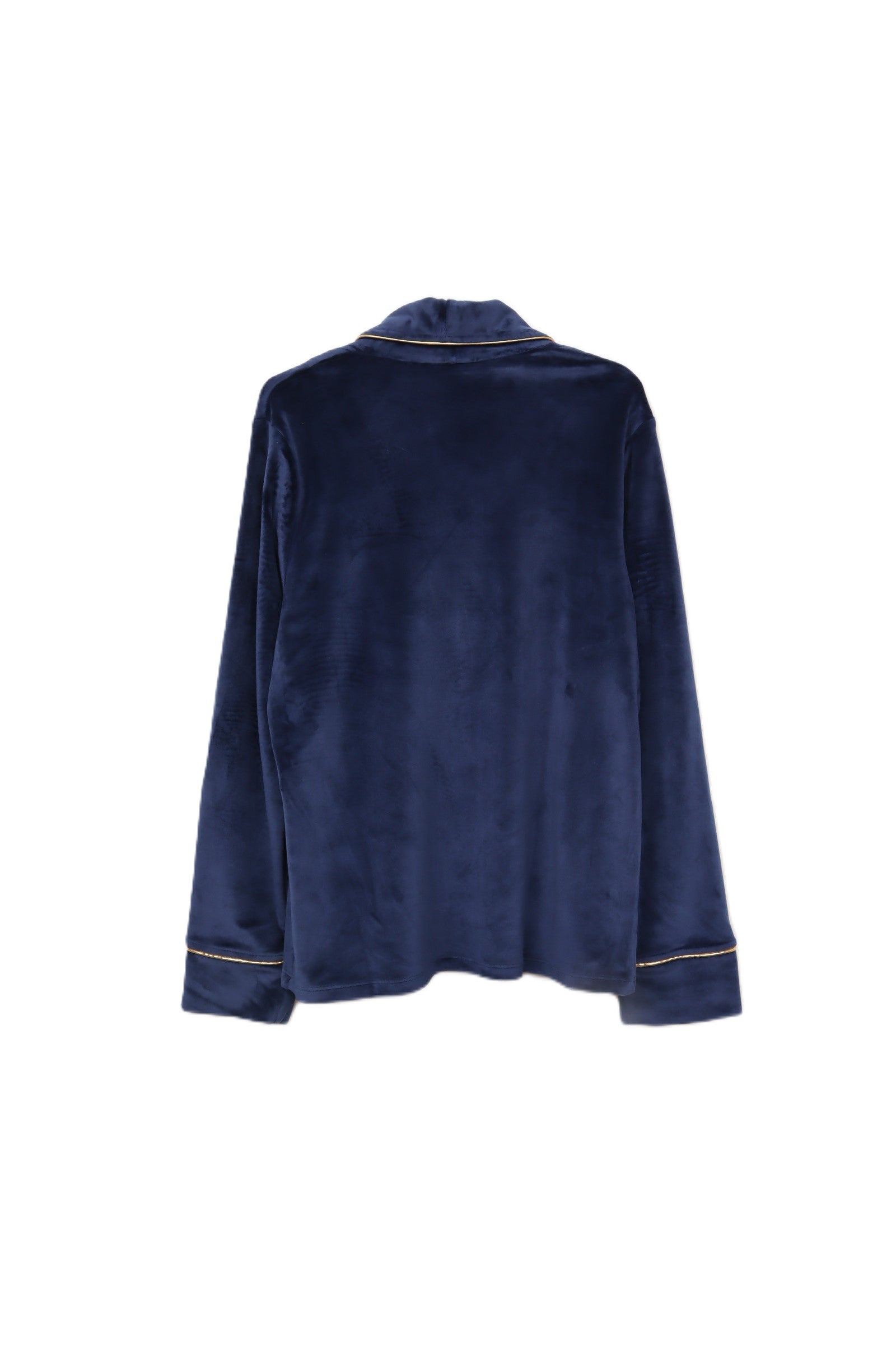 طقم بيجامة قطيفة بأزرار مزدوجة