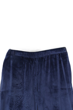 طقم بيجامة قطيفة بأزرار مزدوجة