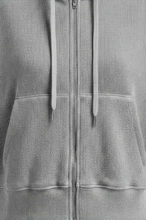 Hooded Ribbed Lounge Sweatshirt