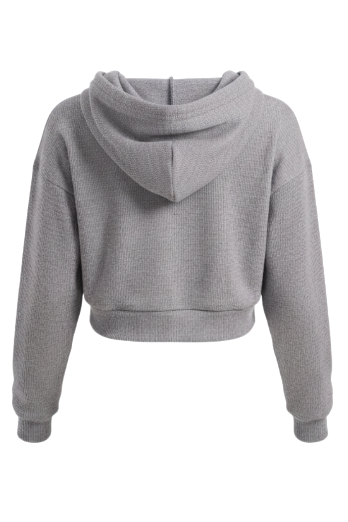 Hooded Ribbed Lounge Sweatshirt