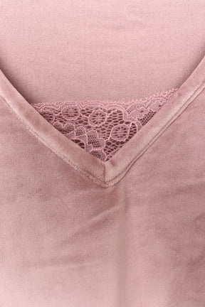 V-Neck with Lace Pyjama Set