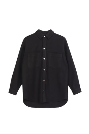 Button-Down Fleece Overshirt