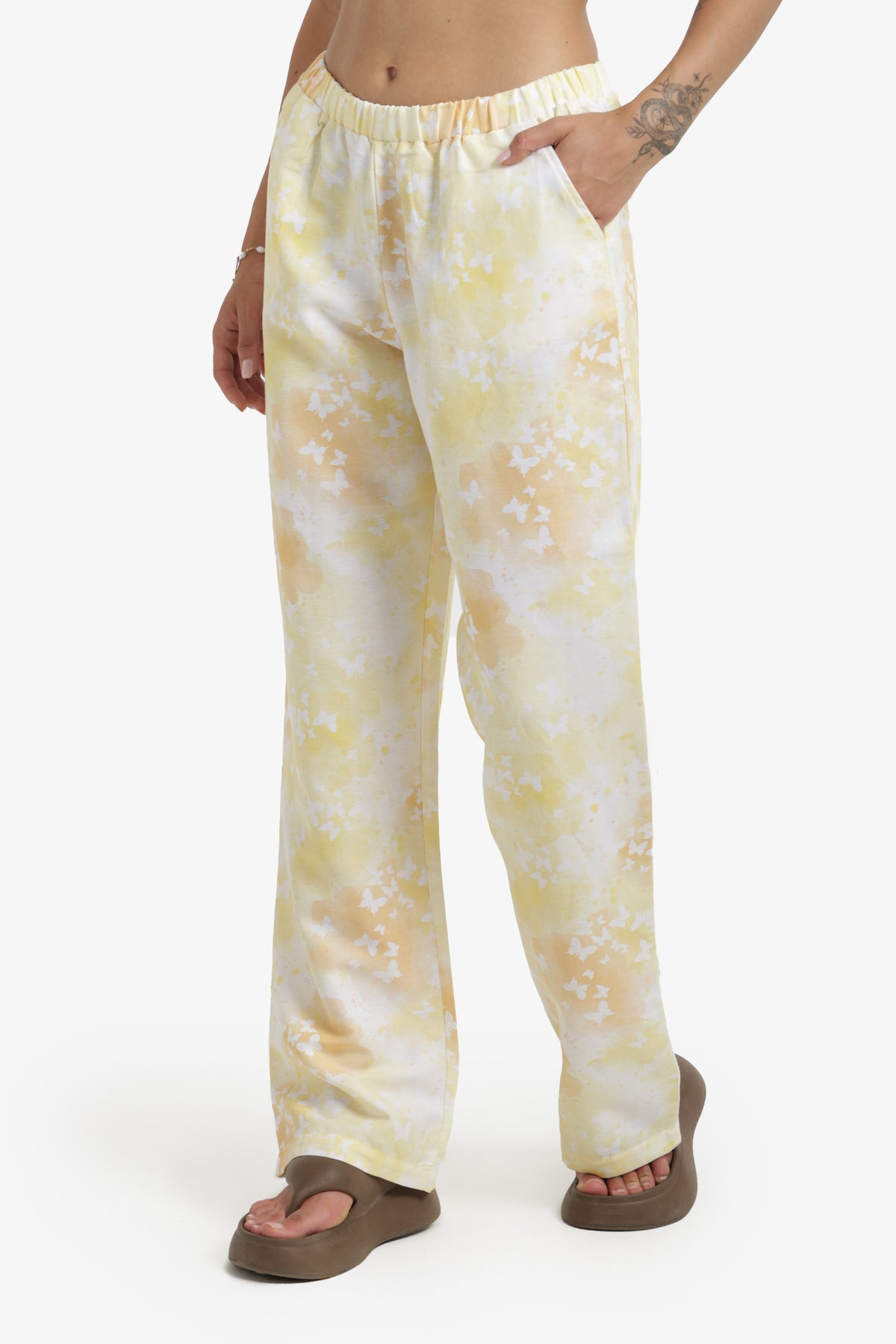 Self Pattern Beach Pants