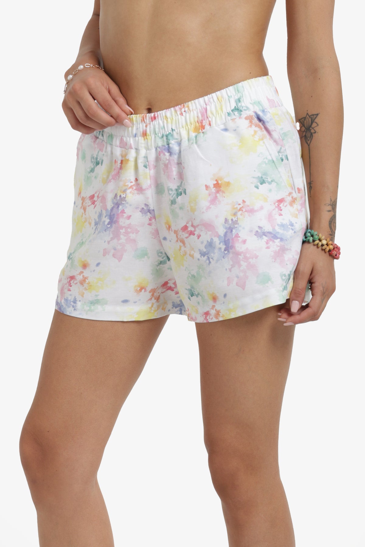 Colored Printed Beach Shorts