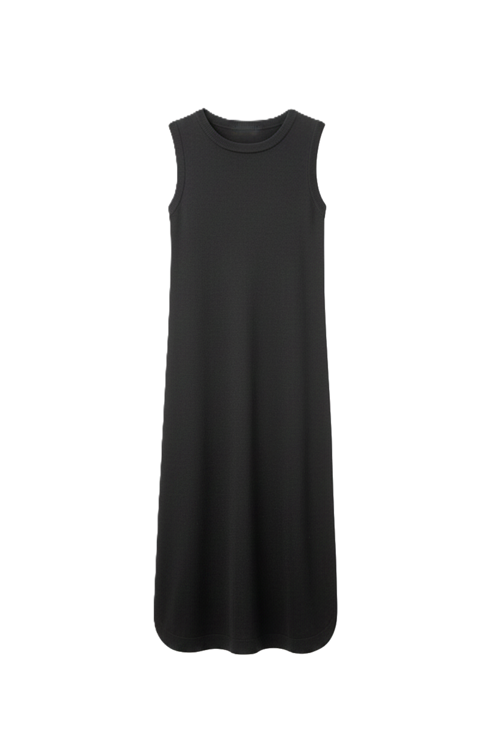 Dress with Ribbed Trim