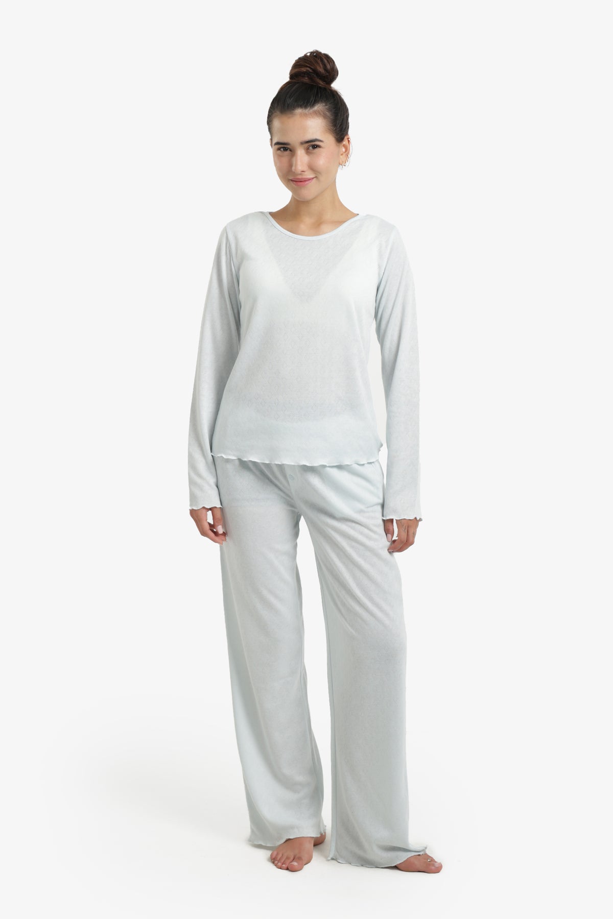 Self Pattern Pyjama Set
