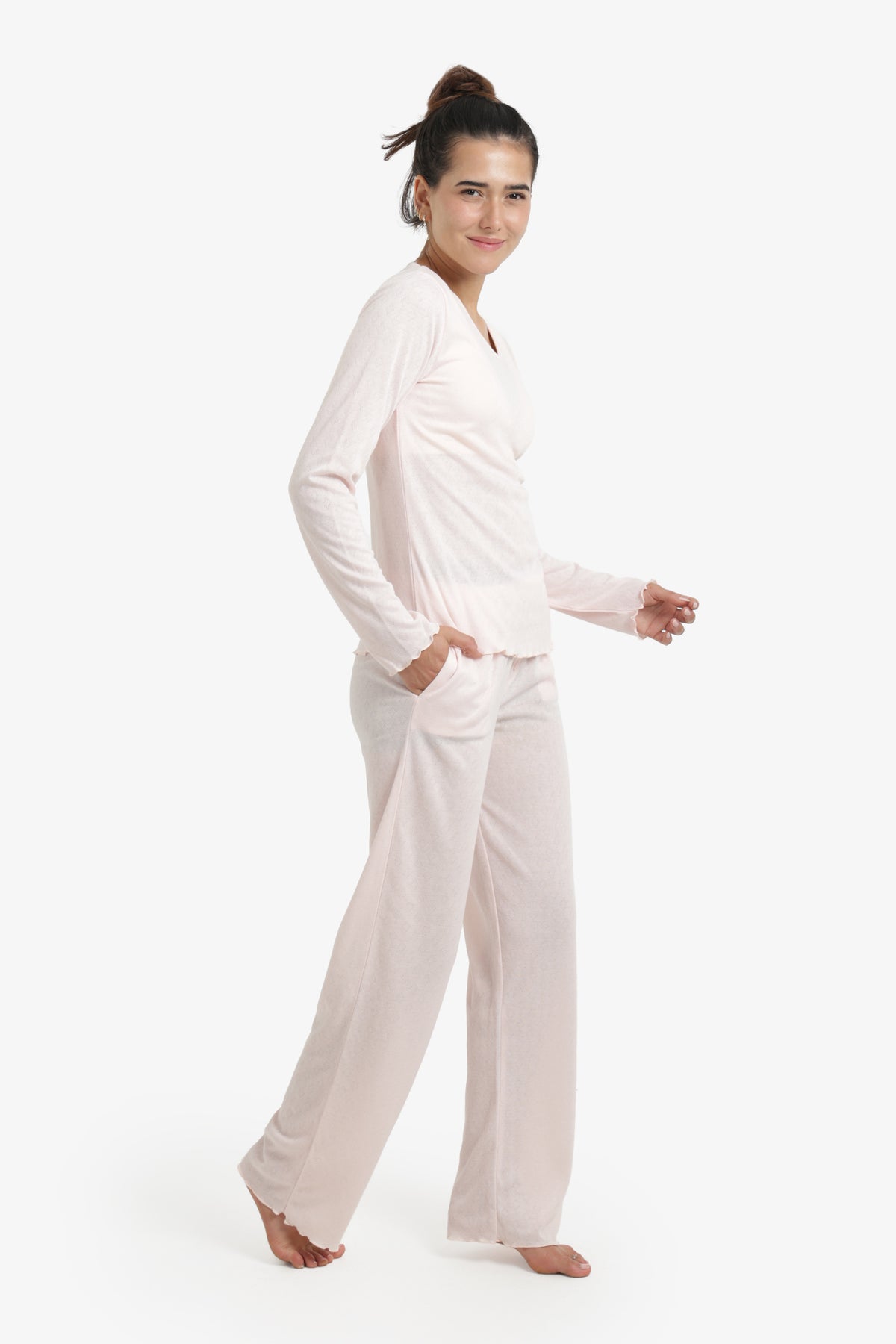 Self Pattern Pyjama Set