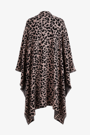 بونشو بنقشة ليوبارد  مع شراشيب