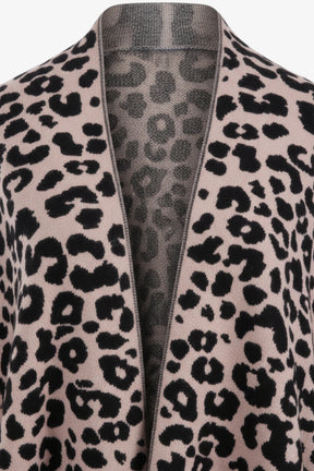 بونشو بنقشة ليوبارد  مع شراشيب