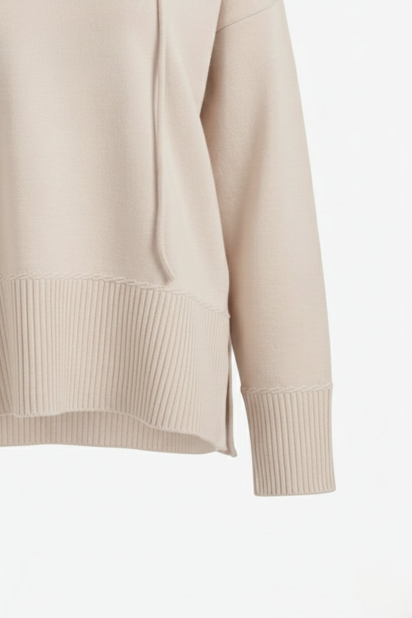 هودي لاونج مضلع بياقة V