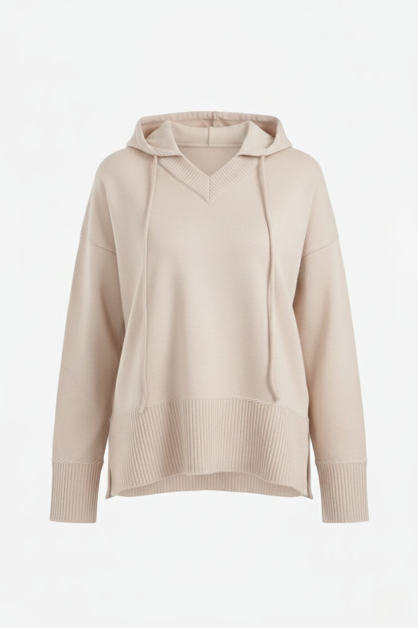 هودي لاونج مضلع بياقة V