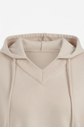 هودي لاونج مضلع بياقة V