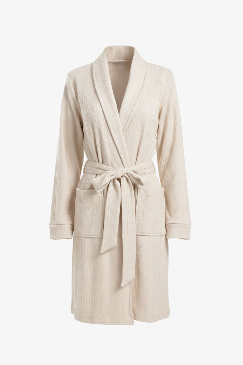 Self-Pattern Relaxed Robe