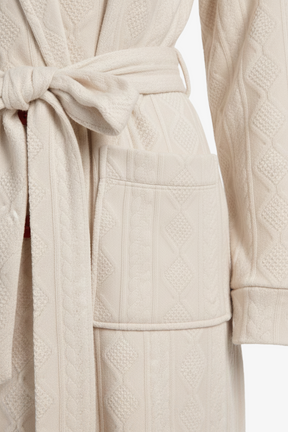 Self-Pattern Relaxed Robe