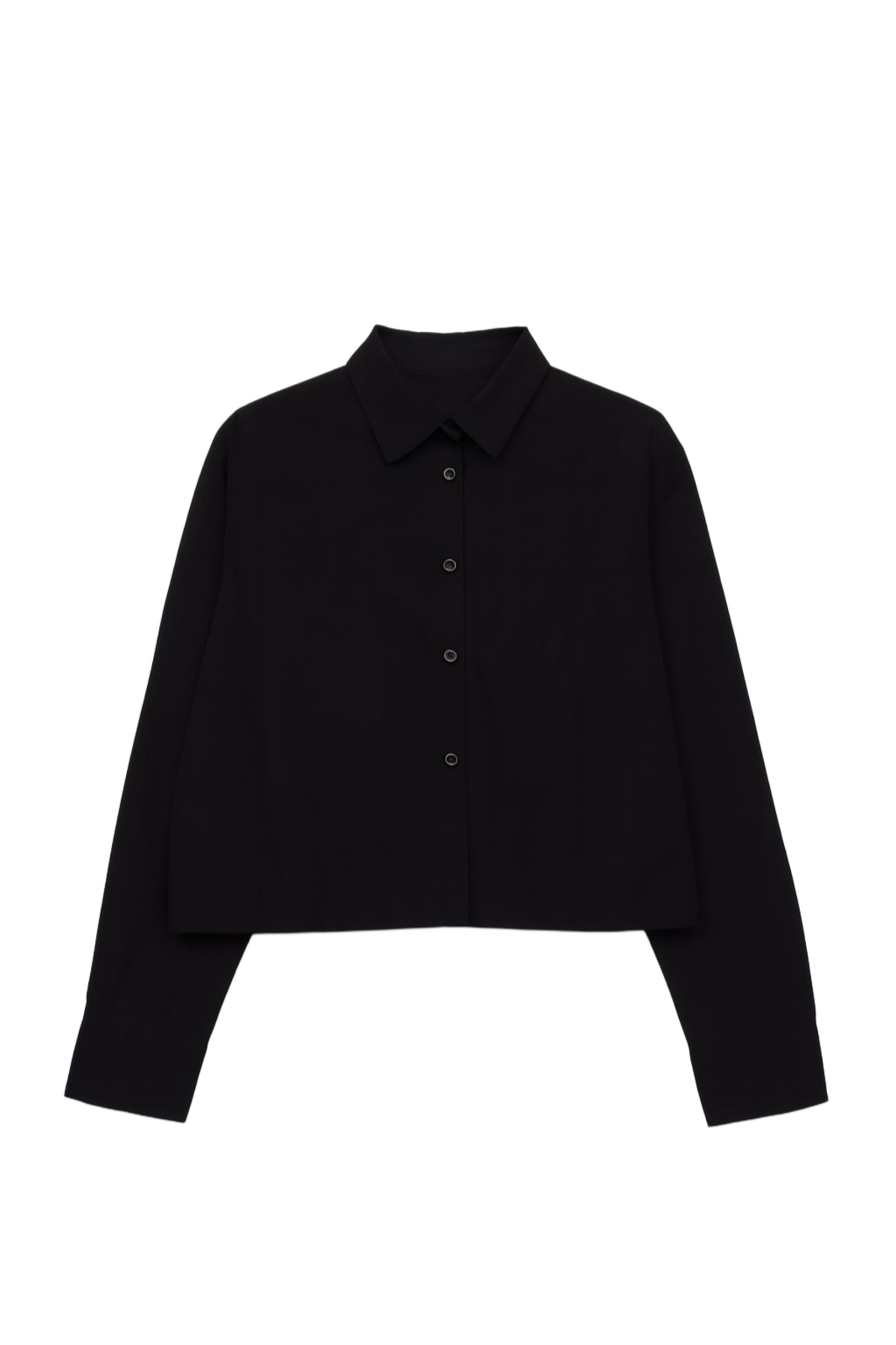 Cropped Button-Up Shirt