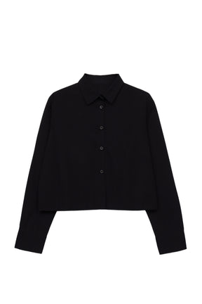 Cropped Button-Up Shirt