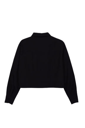 Cropped Button-Up Shirt