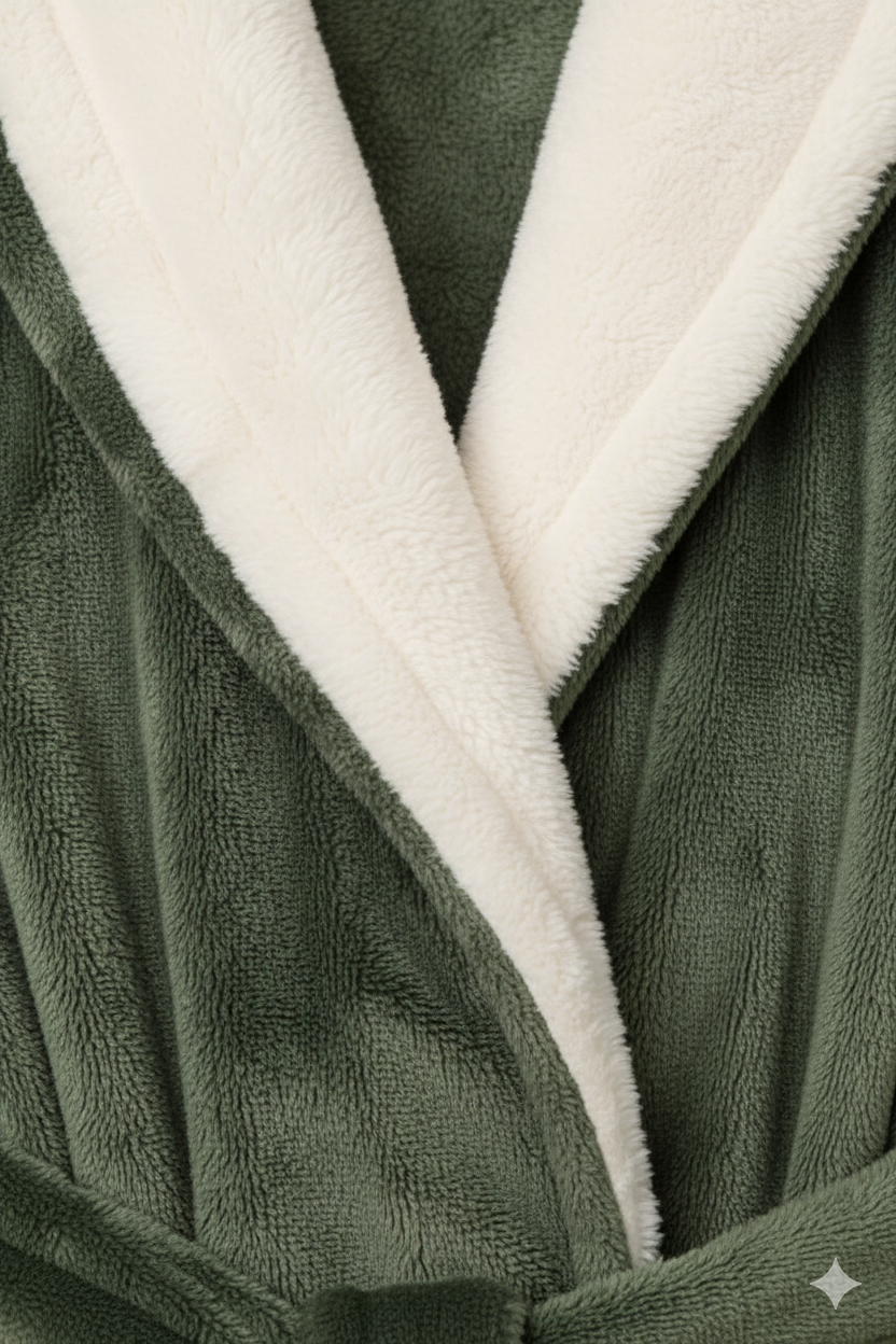 Velvet Padded Robe with Belt