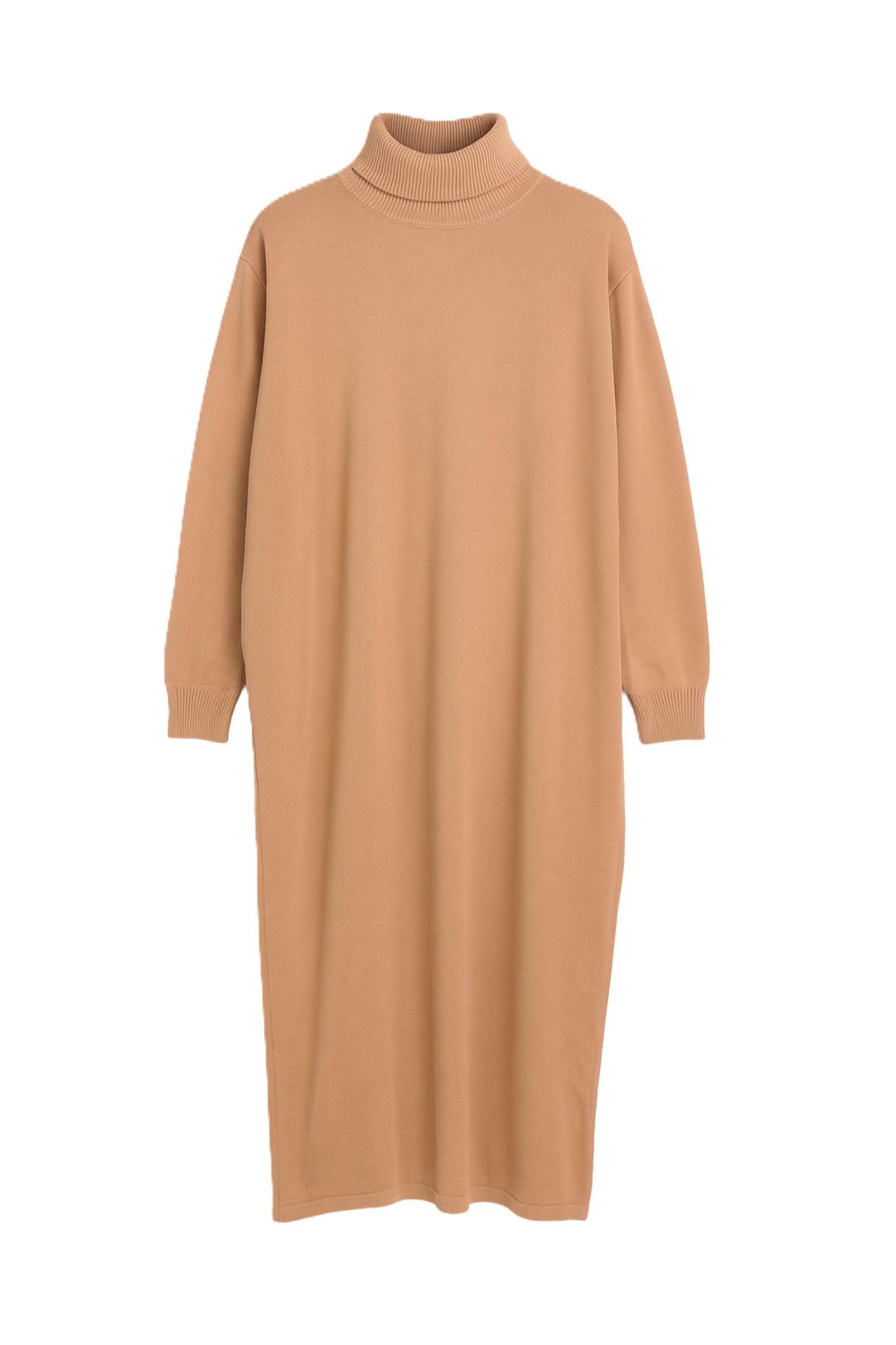 Knit Turtle Neck Midi Dress