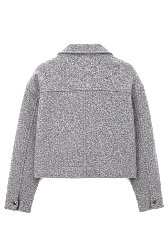 Cropped Fleece Zip-Up Jacket