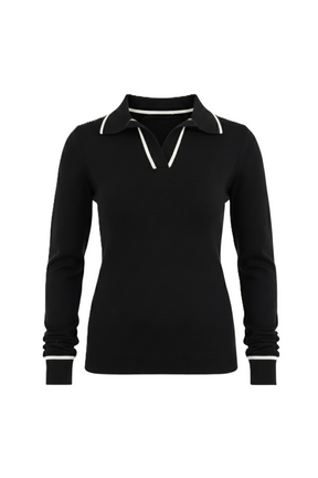 Contrast Panel Knit Pullover