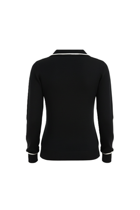 Contrast Panel Knit Pullover