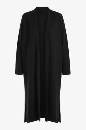 Open Neckline Knitted Cardigan