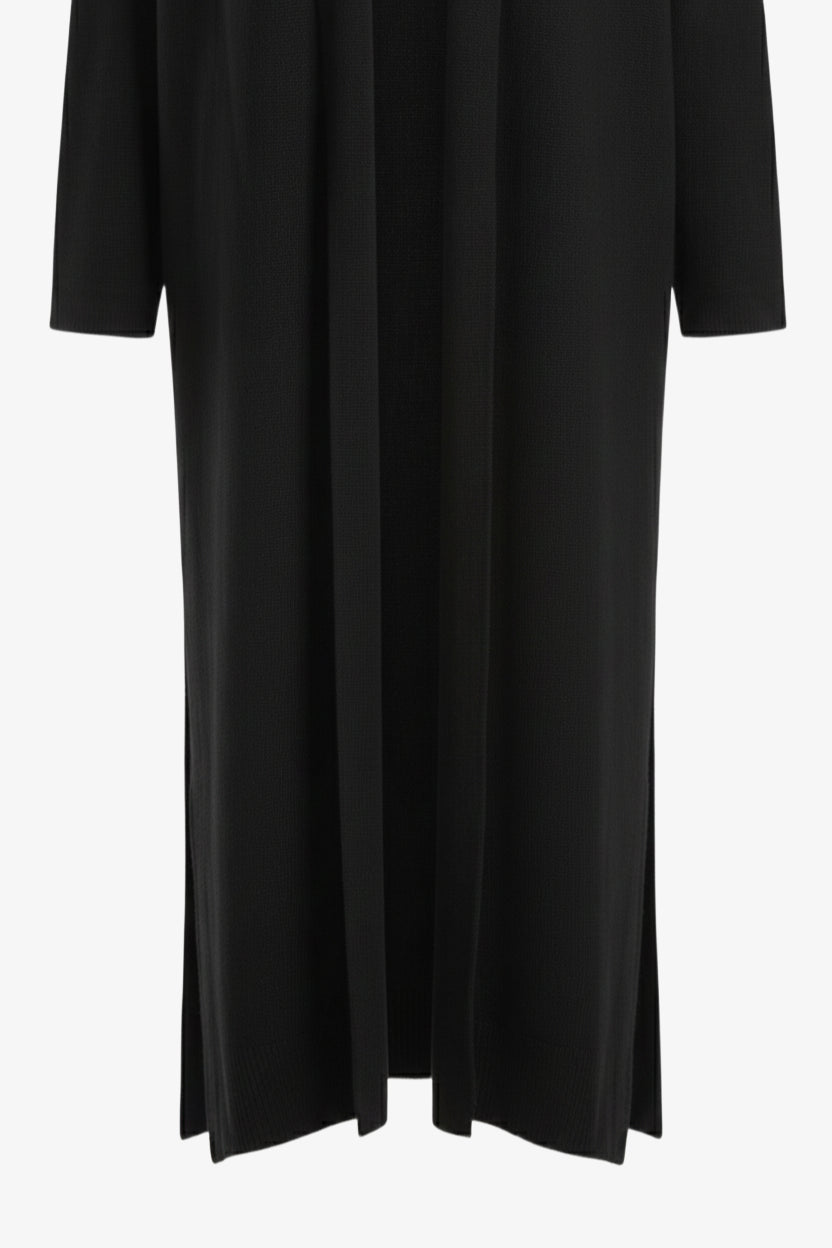 Open Neckline Knitted Cardigan