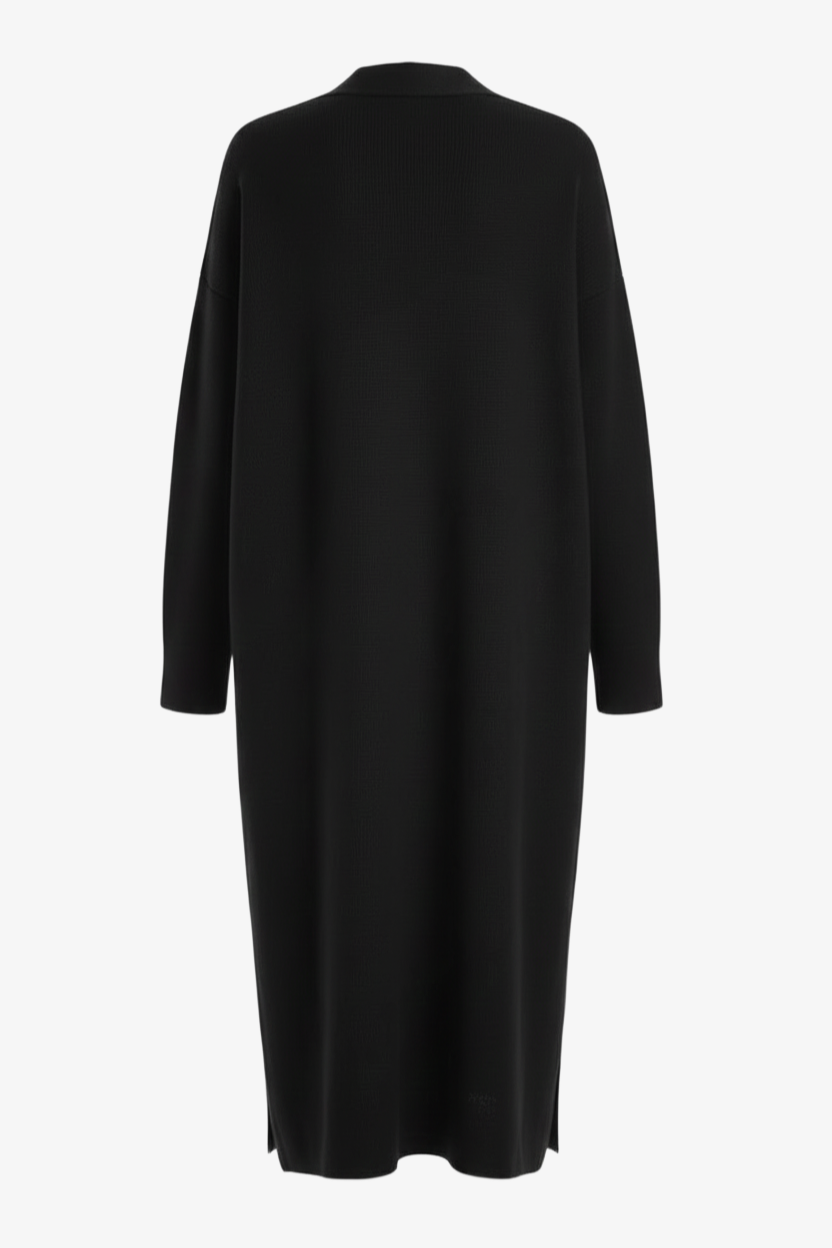 Open Neckline Knitted Cardigan