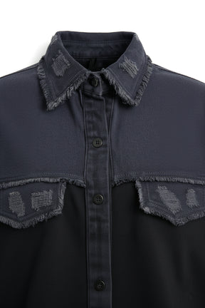 Two-Tone Denim Shirt