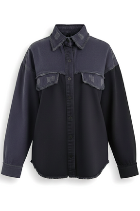 Two-Tone Denim Shirt