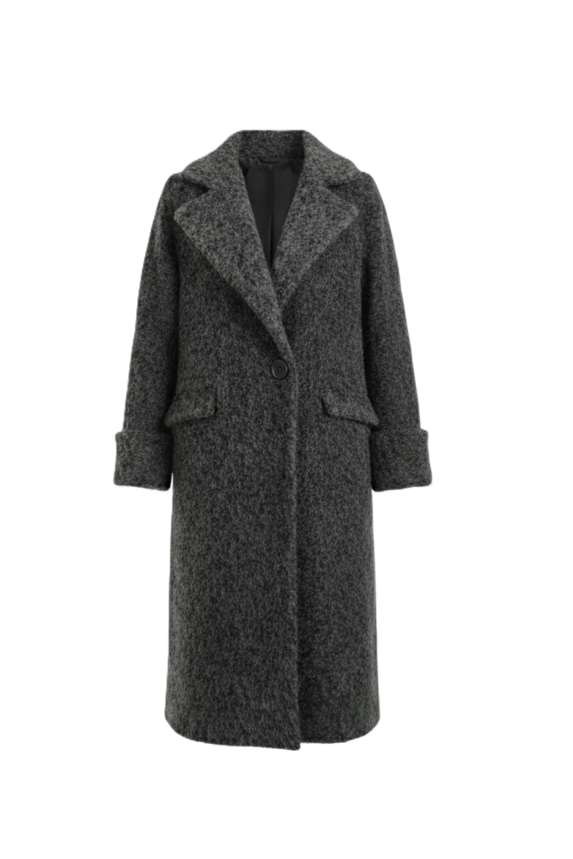 Coat with Notch Collar