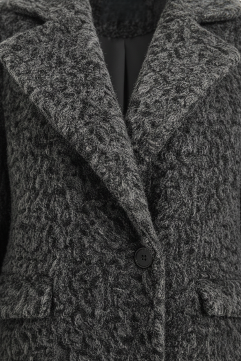 Coat with Notch Collar