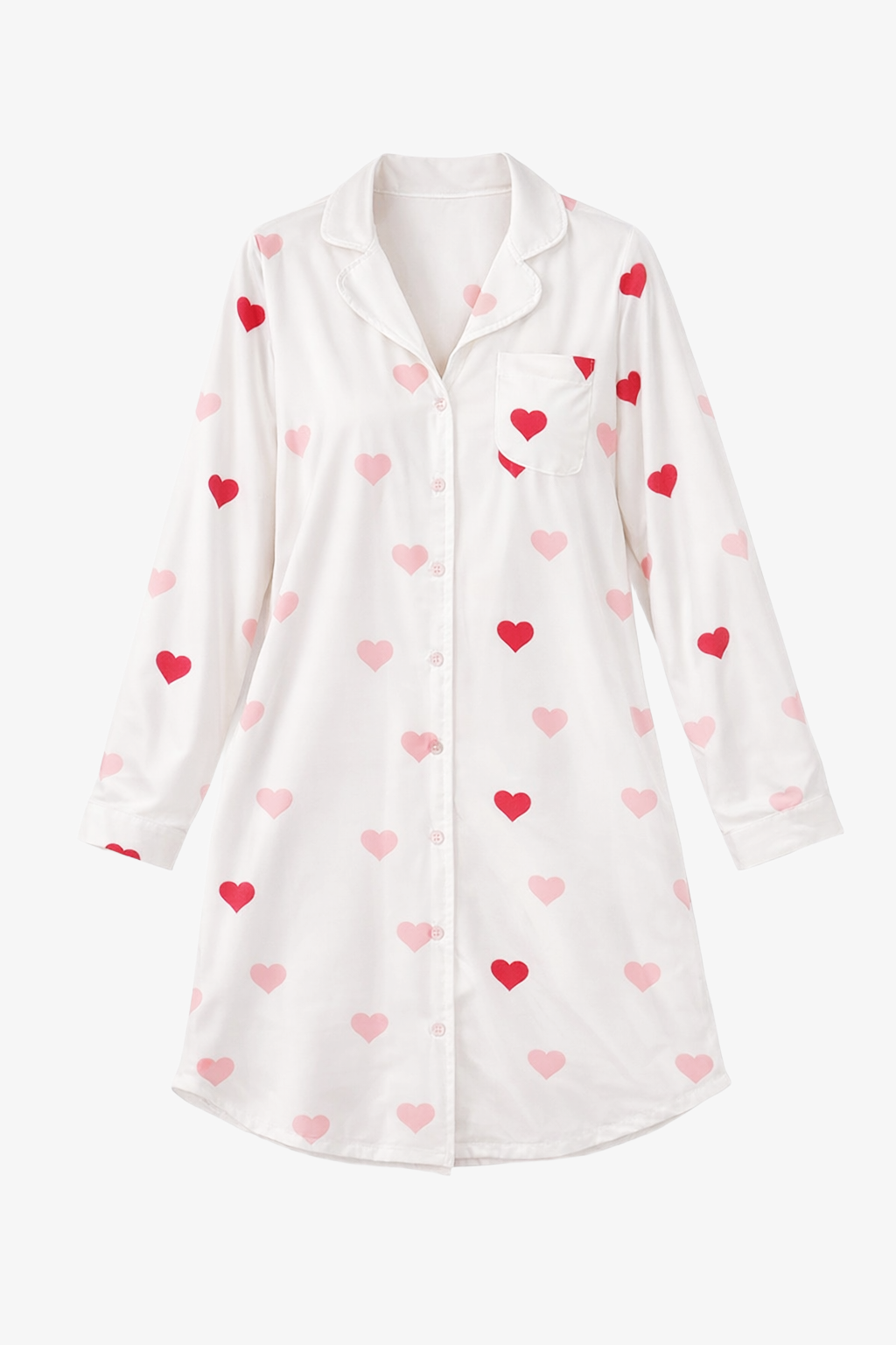 قميص نوم بنقشة القلوب