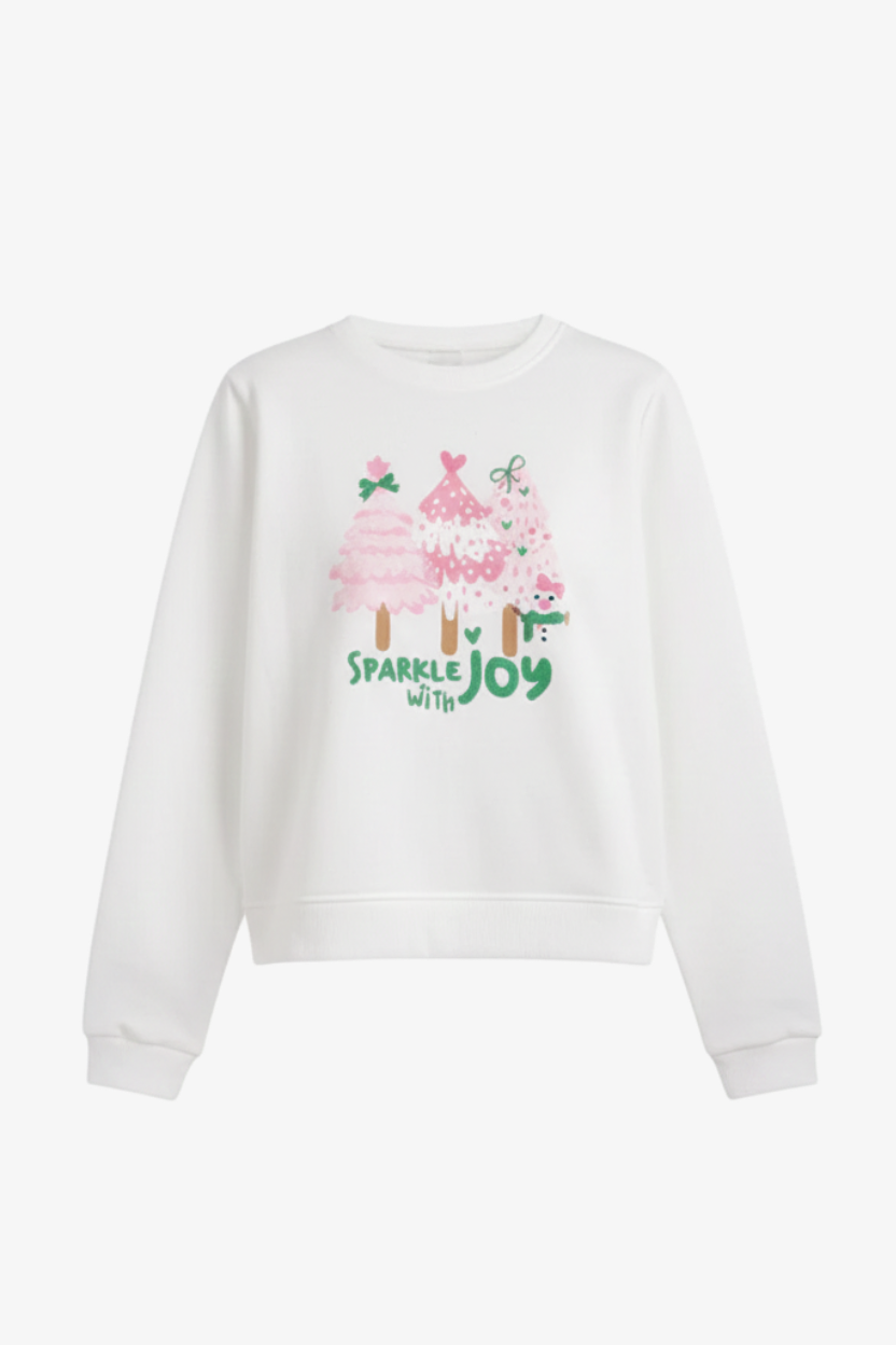 طقم بيجامة كريسماس بياقة دائرية