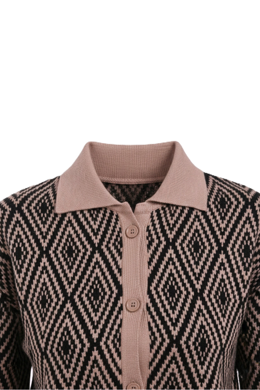 Diamond Pattern Lounge Cardigan