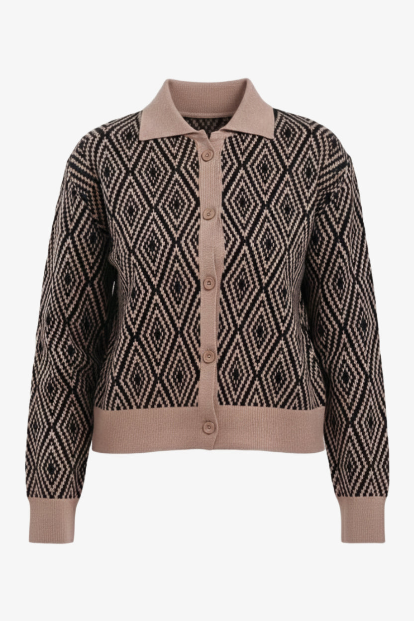 Diamond Pattern Lounge Cardigan