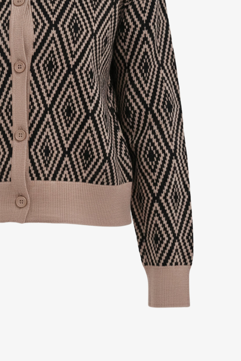 Diamond Pattern Lounge Cardigan