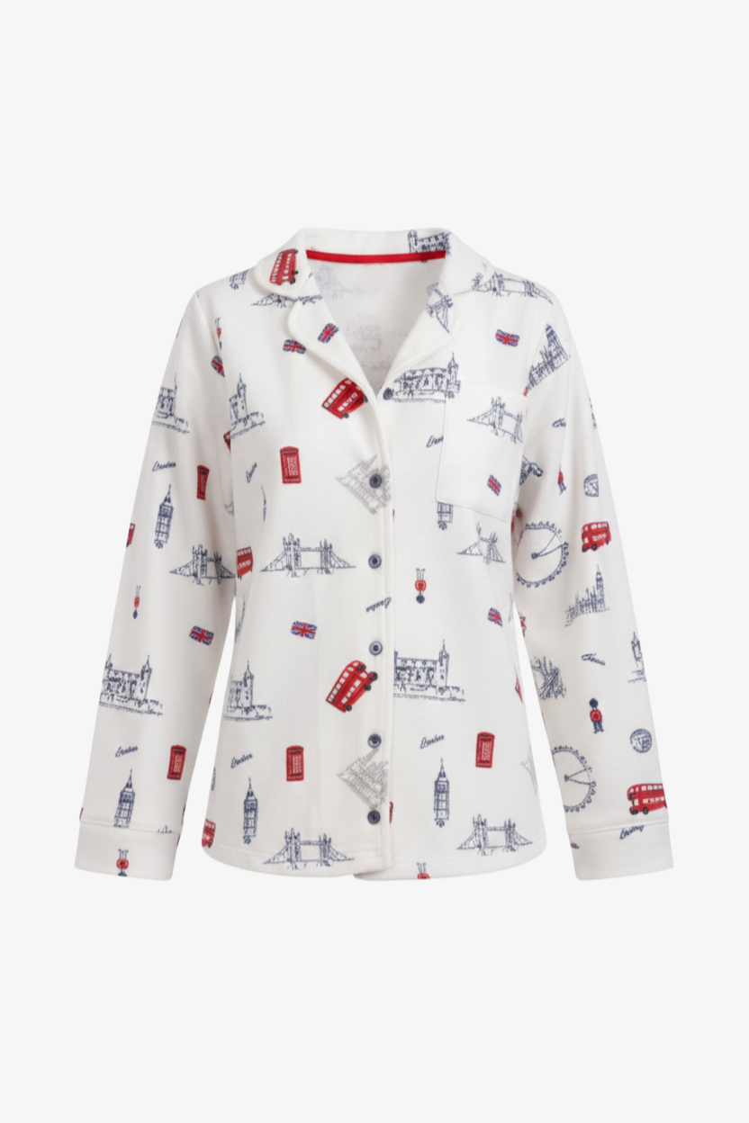 طقم بيجامة بطابع إنجليزي