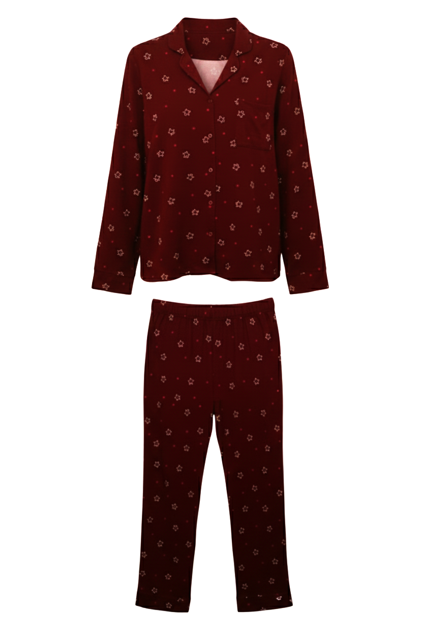 Button-Up Printed Pyjama