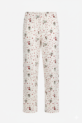 طقم بيجامة مطبوع بأزرار